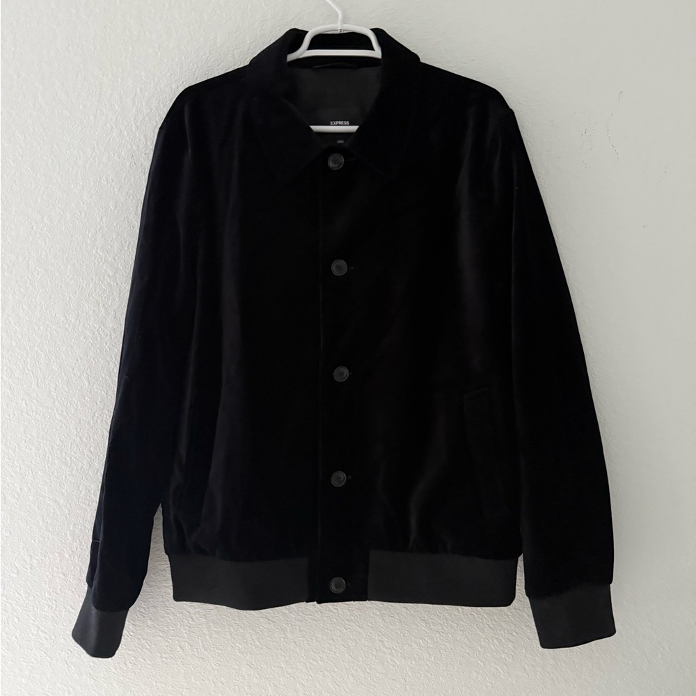 Express Men’s Button Down Black Jacket! Size: Large
